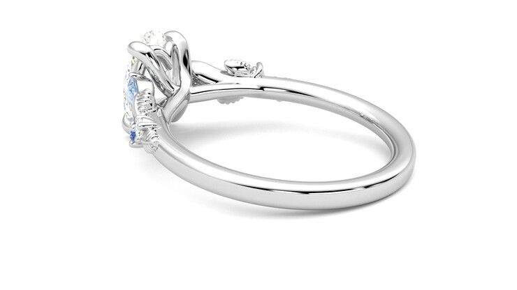 Taylor & Hart Lierre Oval Engagement Ring 360 degree image 18