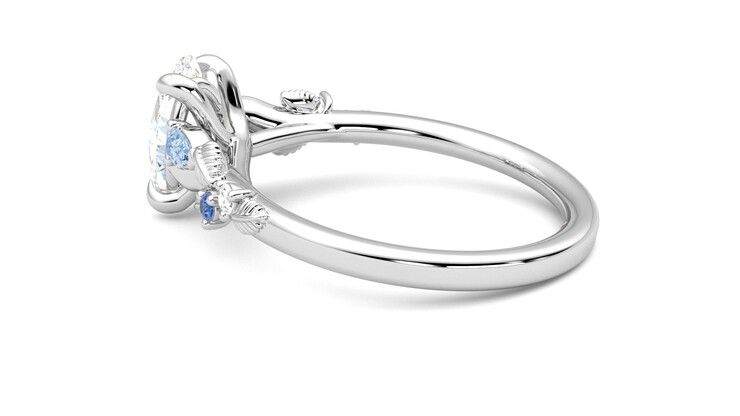 Taylor & Hart Lierre Oval Engagement Ring 360 degree image 19