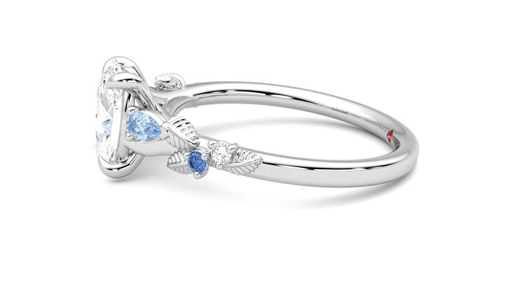 Taylor & Hart Lierre Oval Engagement Ring 360 degree image 21