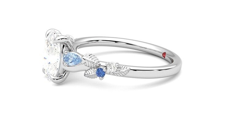 Taylor & Hart Lierre Oval Engagement Ring 360 degree image 22