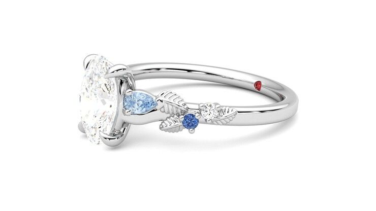 Taylor & Hart Lierre Oval Engagement Ring 360 degree image 23