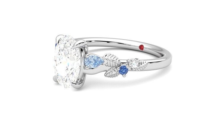 Taylor & Hart Lierre Oval Engagement Ring 360 degree image 24