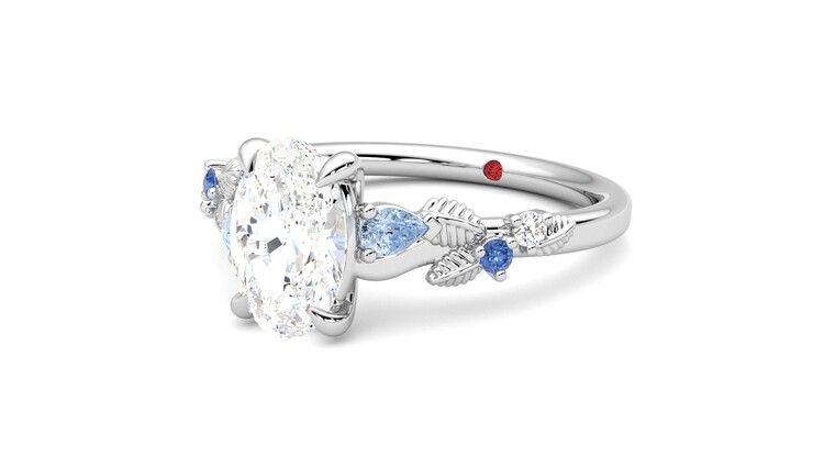 Taylor & Hart Lierre Oval Engagement Ring 360 degree image 25