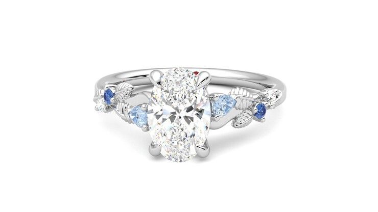 Taylor & Hart Lierre Oval Engagement Ring 360 degree image 28