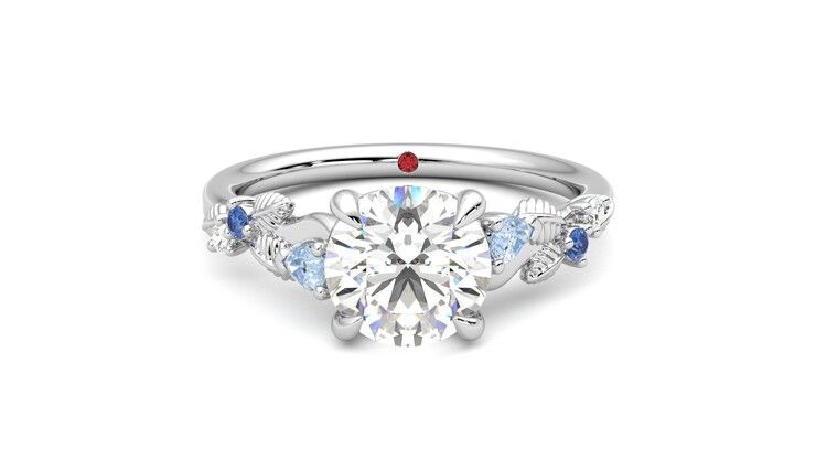 Taylor & Hart Lierre Round Engagement Ring 360 degree image 0