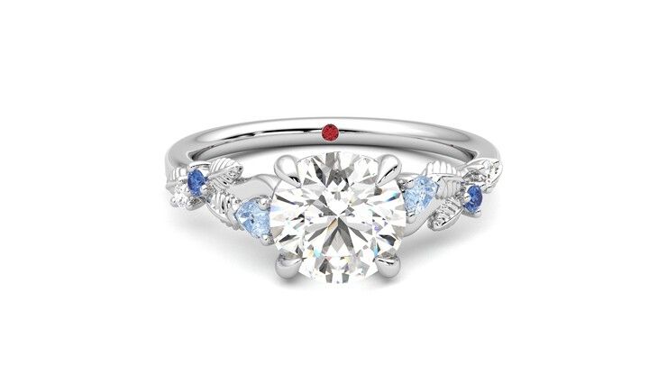 Taylor & Hart Lierre Round Engagement Ring 360 degree image 1