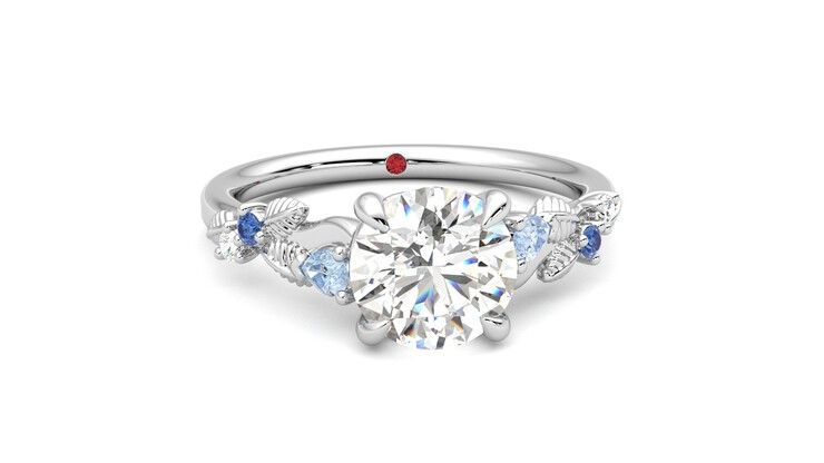Taylor & Hart Lierre Round Engagement Ring 360 degree image 2