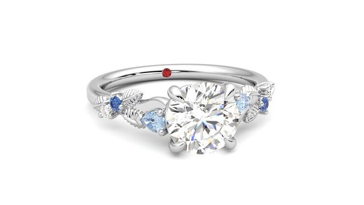 Taylor & Hart Lierre Round Engagement Ring 360 degree image 3