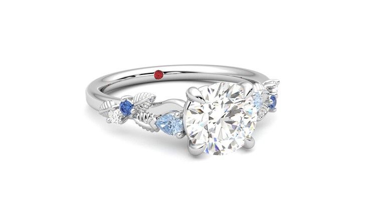 Taylor & Hart Lierre Round Engagement Ring 360 degree image 4