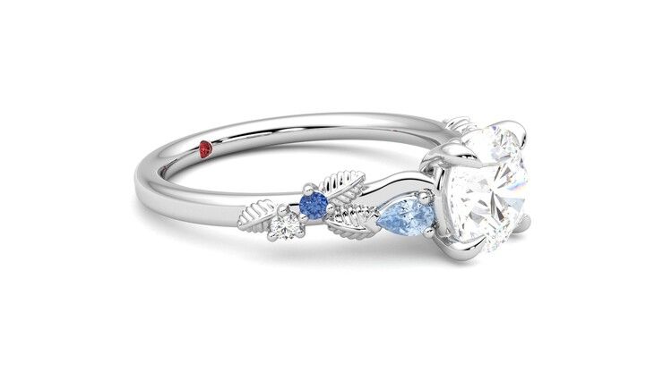 Taylor & Hart Lierre Round Engagement Ring 360 degree image 7