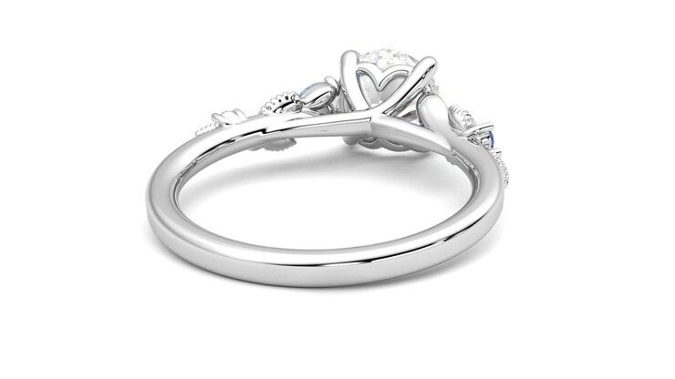 Taylor & Hart Lierre Round Engagement Ring 360 degree image 14