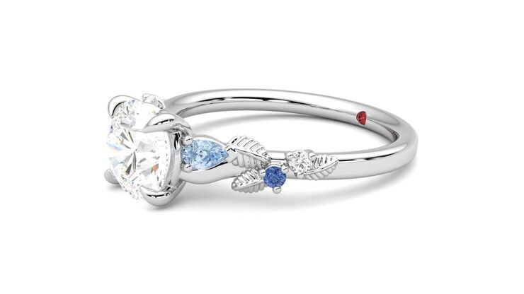 Taylor & Hart Lierre Round Engagement Ring 360 degree image 23