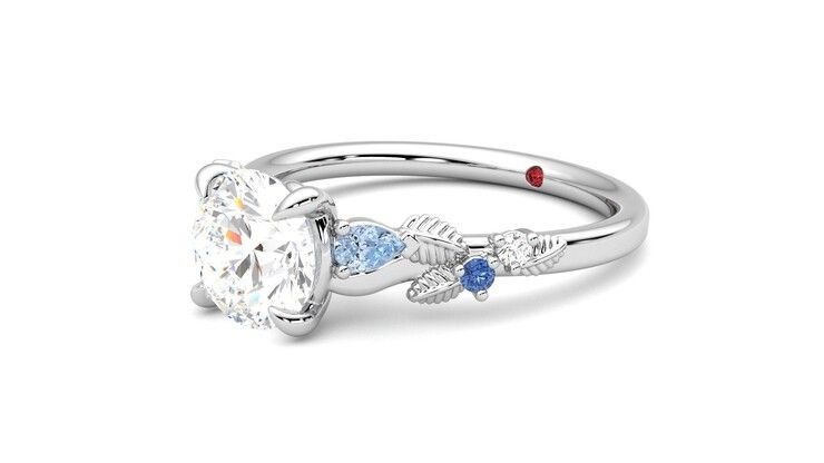 Taylor & Hart Lierre Round Engagement Ring 360 degree image 24