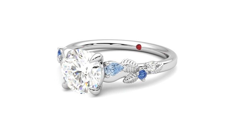 Taylor & Hart Lierre Round Engagement Ring 360 degree image 25