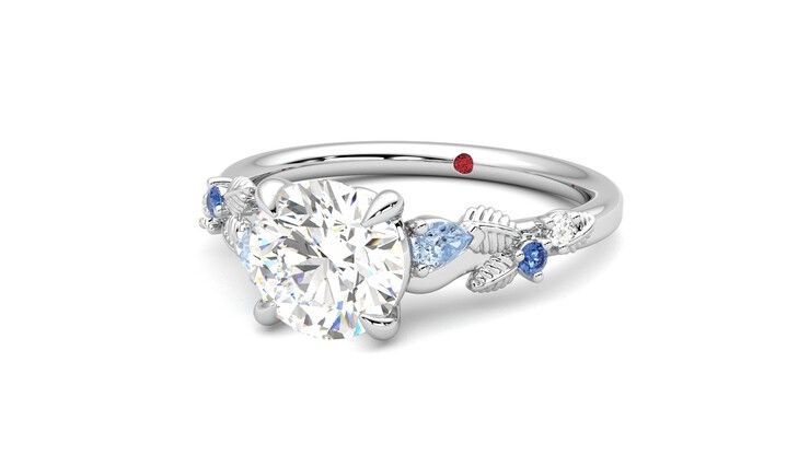 Taylor & Hart Lierre Round Engagement Ring 360 degree image 26