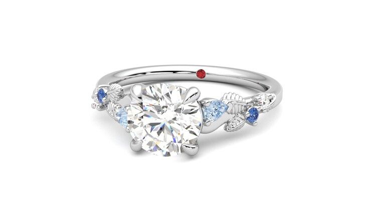 Taylor & Hart Lierre Round Engagement Ring 360 degree image 27