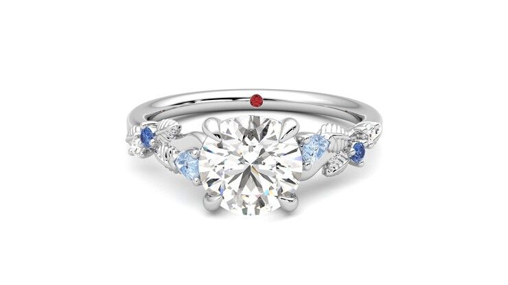 Taylor & Hart Lierre Round Engagement Ring 360 degree image 29