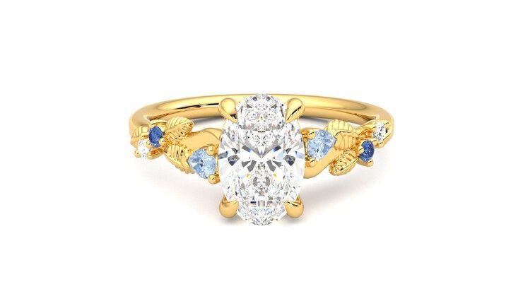 Taylor & Hart Lierre Oval Engagement Ring 360 degree image 0