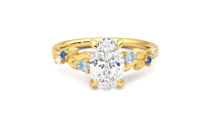 Taylor & Hart Lierre Oval Engagement Ring 360 degree image 1