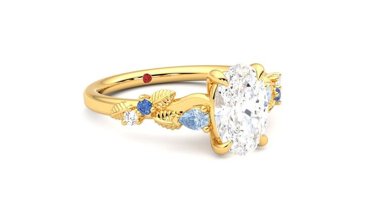 Taylor & Hart Lierre Oval Engagement Ring 360 degree image 5