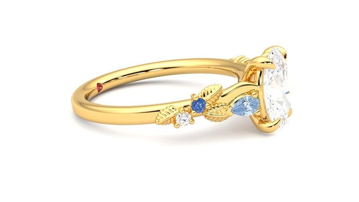 Taylor & Hart Lierre Oval Engagement Ring 360 degree image 8