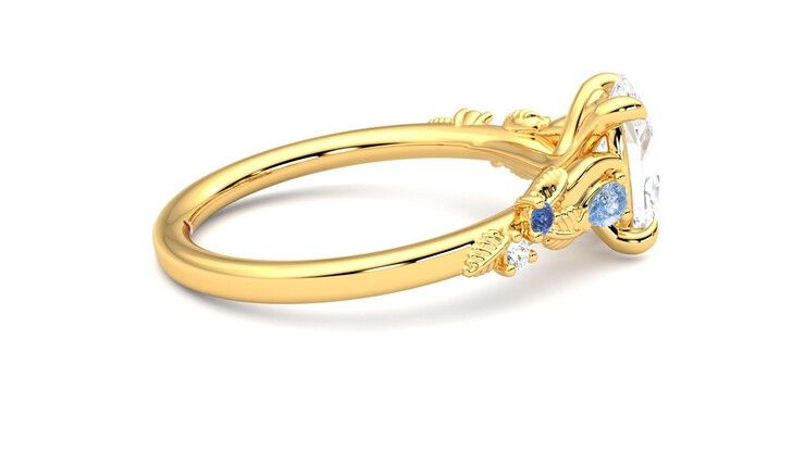Taylor & Hart Lierre Oval Engagement Ring 360 degree image 10