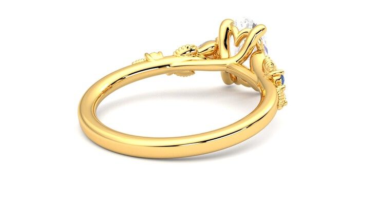 Taylor & Hart Lierre Oval Engagement Ring 360 degree image 13
