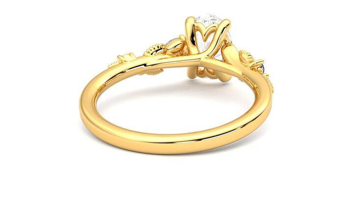 Taylor & Hart Lierre Oval Engagement Ring 360 degree image 14