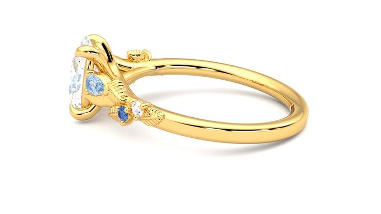 Taylor & Hart Lierre Oval Engagement Ring 360 degree image 20