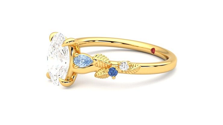 Taylor & Hart Lierre Oval Engagement Ring 360 degree image 23