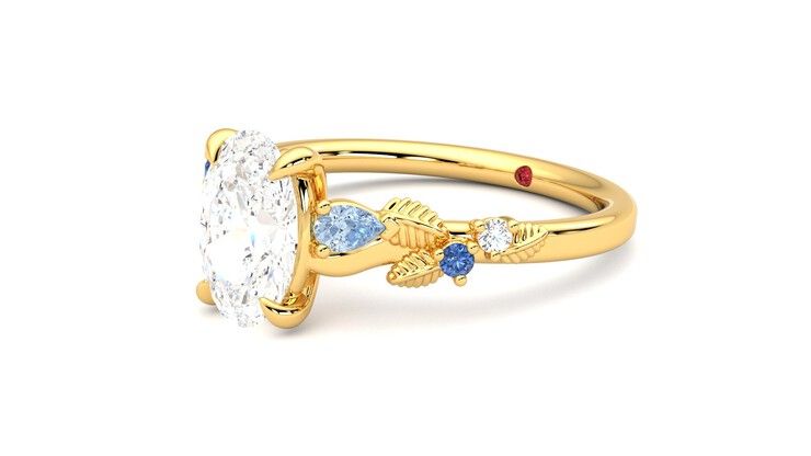 Taylor & Hart Lierre Oval Engagement Ring 360 degree image 24