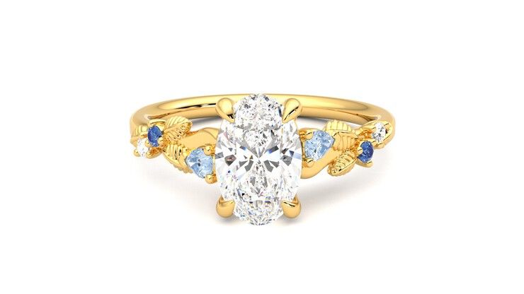 Taylor & Hart Lierre Oval Engagement Ring 360 degree image 29