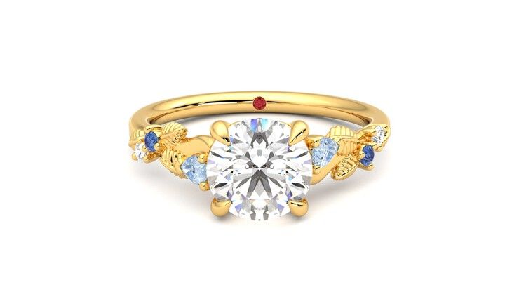 Taylor & Hart Lierre Round Engagement Ring 360 degree image 0