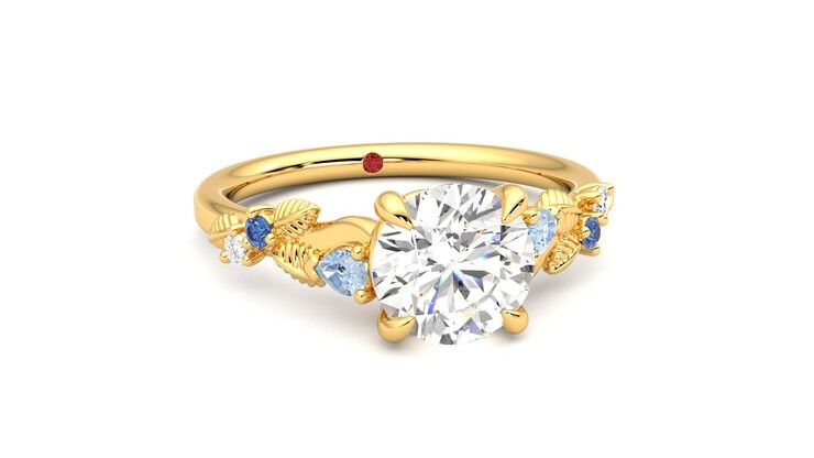Taylor & Hart Lierre Round Engagement Ring 360 degree image 3