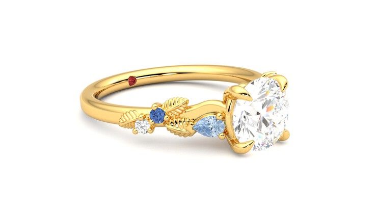 Taylor & Hart Lierre Round Engagement Ring 360 degree image 6