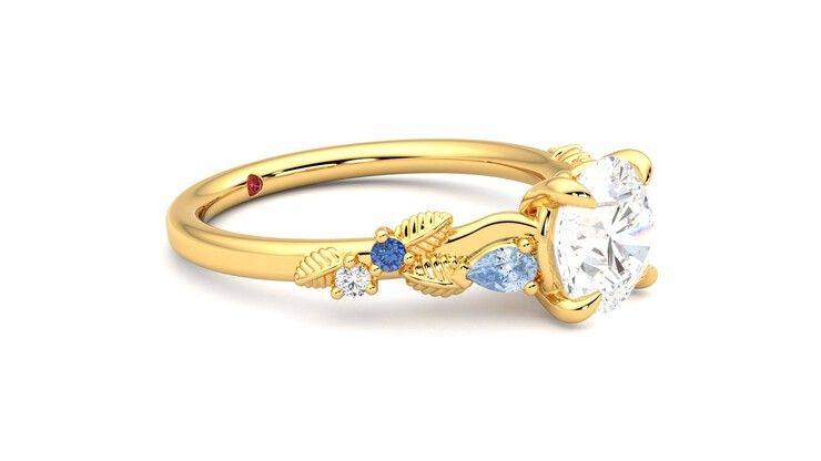 Taylor & Hart Lierre Round Engagement Ring 360 degree image 7