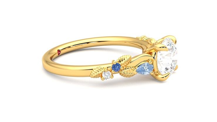 Taylor & Hart Lierre Round Engagement Ring 360 degree image 8