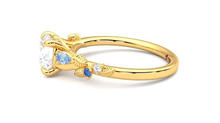 Taylor & Hart Lierre Round Engagement Ring 360 degree image 21