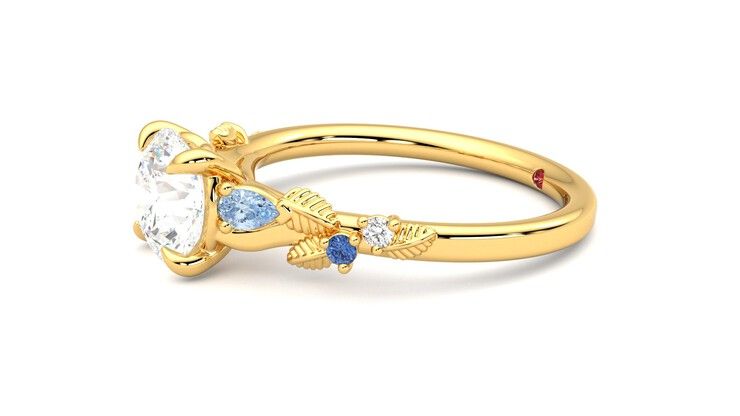 Taylor & Hart Lierre Round Engagement Ring 360 degree image 22