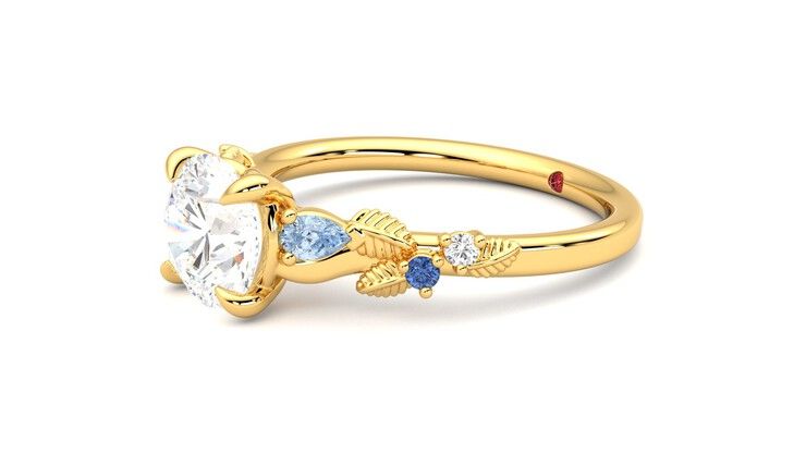 Taylor & Hart Lierre Round Engagement Ring 360 degree image 23