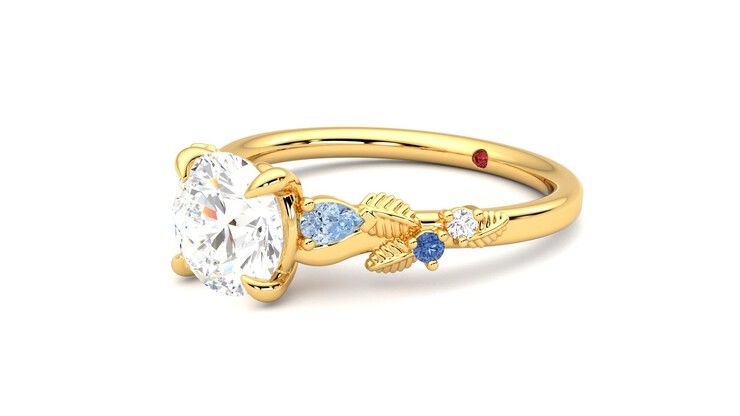 Taylor & Hart Lierre Round Engagement Ring 360 degree image 24