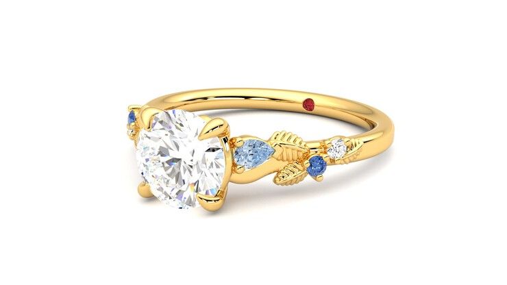 Taylor & Hart Lierre Round Engagement Ring 360 degree image 25