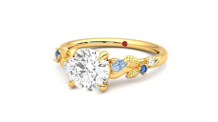 Taylor & Hart Lierre Round Engagement Ring 360 degree image 26