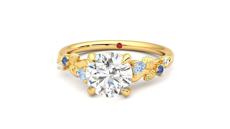 Taylor & Hart Lierre Round Engagement Ring 360 degree image 28