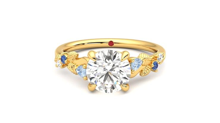 Taylor & Hart Lierre Round Engagement Ring 360 degree image 29