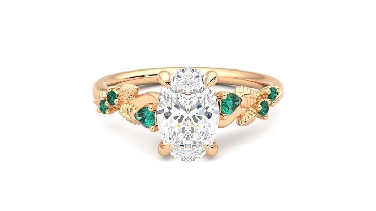 Taylor & Hart Lierre Oval Engagement Ring 360 degree image 0