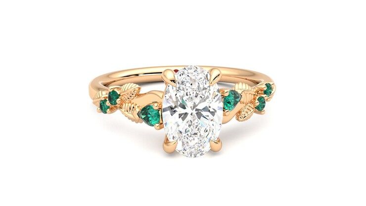 Taylor & Hart Lierre Oval Engagement Ring 360 degree image 2
