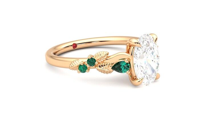 Taylor & Hart Lierre Oval Engagement Ring 360 degree image 6