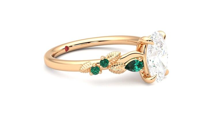 Taylor & Hart Lierre Oval Engagement Ring 360 degree image 7