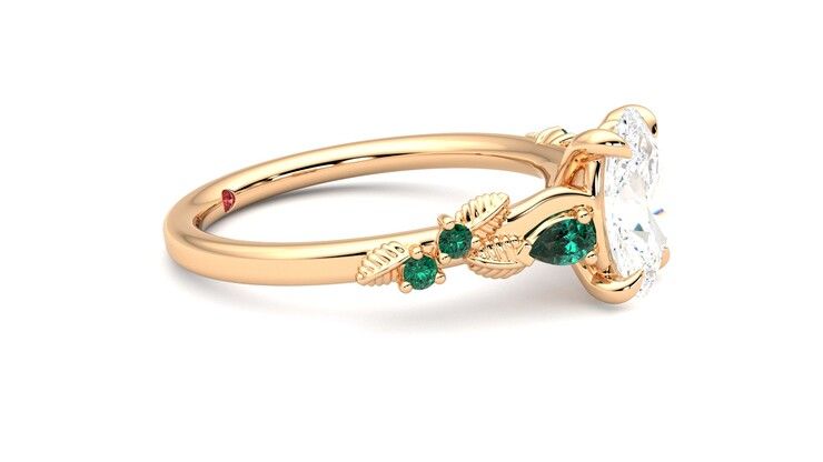 Taylor & Hart Lierre Oval Engagement Ring 360 degree image 8